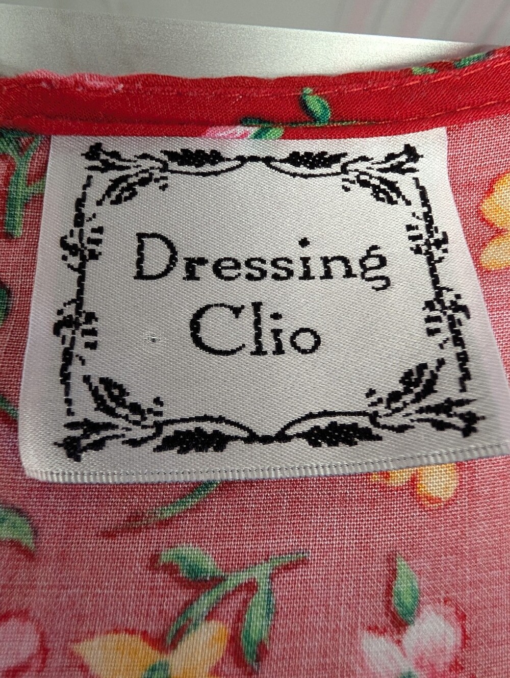 Vintage Dress By Dressing Clio Red Cottagecore Style  Sleeveless Maxi Dress Sz M - Picture 5 of 6